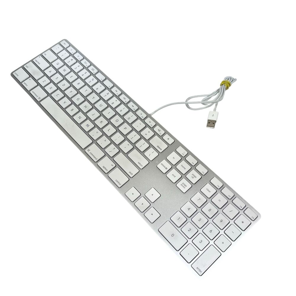 Apple Full Size Wired USB Keyboard Numeric Keypad Aluminum A1243